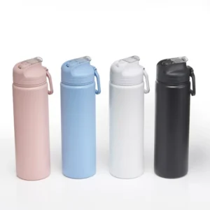 Custome 24 fl oz Solid Print Insulated Stainless Steel Water Bottle with Flip-Top Lid