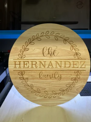 Custome Engraving Rotating Wood Cutting Board 15"