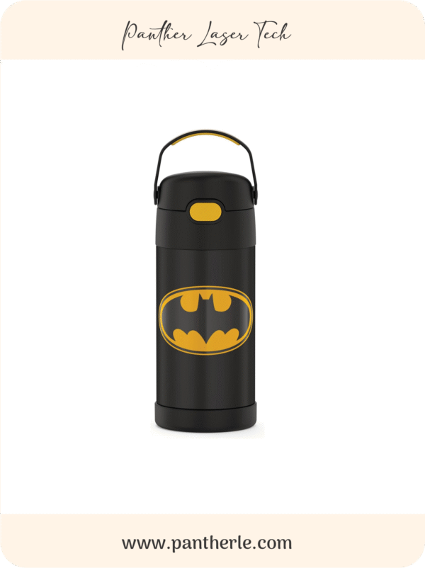 batman tumbler Personalize your name with laser engraving Kids Water Bottle with Straw, 12 oz Stainless Steel Vacuum Insulated Water Bottle with Lid