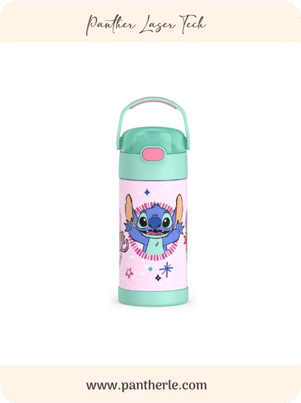 stich tumbler Personalize your name with laser engraving Kids Water Bottle with Straw, 12 oz Stainless Steel Vacuum Insulated Water Bottle with Lid