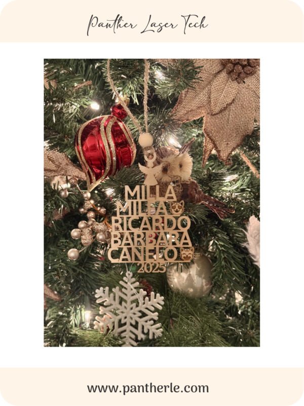 barb family Family Names Christmas Tree Ornament (Max 5 Names each Ornament)