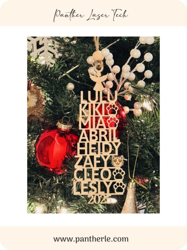 ornament heidy Family Names Christmas Tree Ornament (Max 5 Names each Ornament)