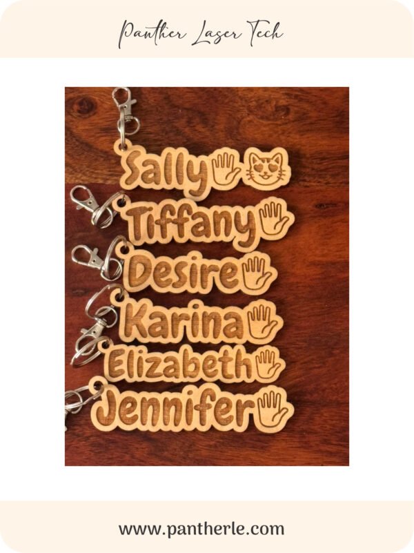 Custome Wood Emoji Keychain