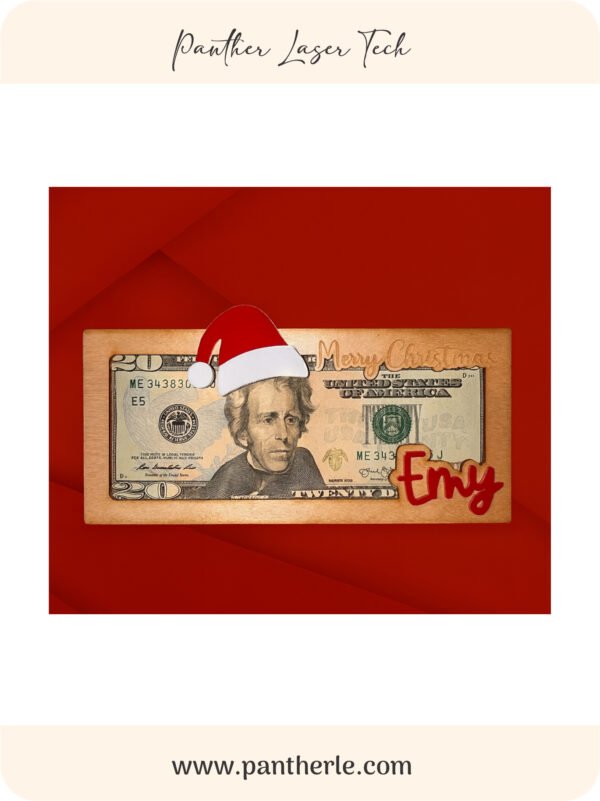 Laser-Cut and Engraving Santa Money Holder