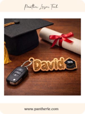 Custome Graduation Wood Keychain