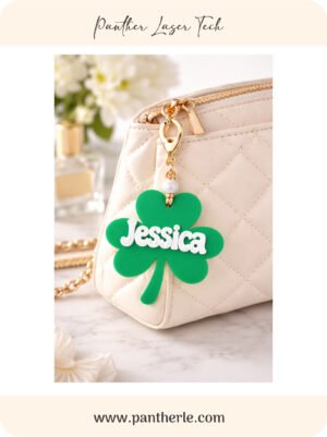 Personalize this St Patrick's Day Basket Tag Shamrock