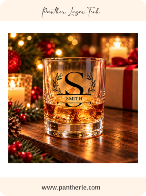 10 oz. Whiskey Glass, Engraved Bourbon Rocks Glass